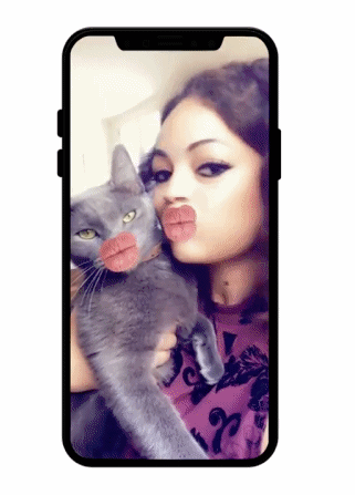 Надели кошечки масочки и начали сниматься на смартфончики.